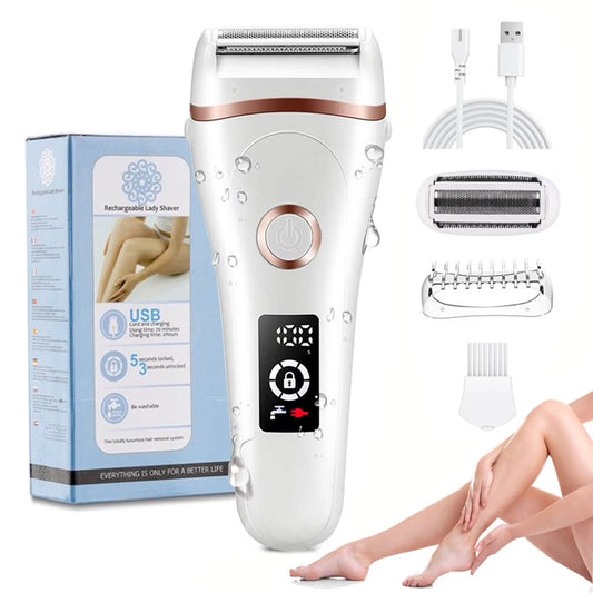  Painless Womens Electric Razors 3 in 1 Cordless Lady Shaver