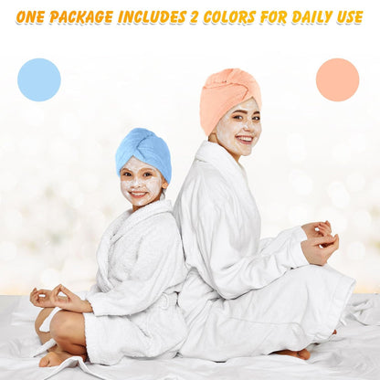  Hair Drying Towel Turban for Quick Drying Long Wet Hair 