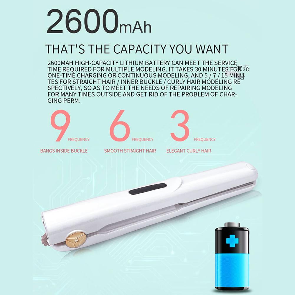 Cordless Rechargeable Hair Styler – Straightener & Curler in One