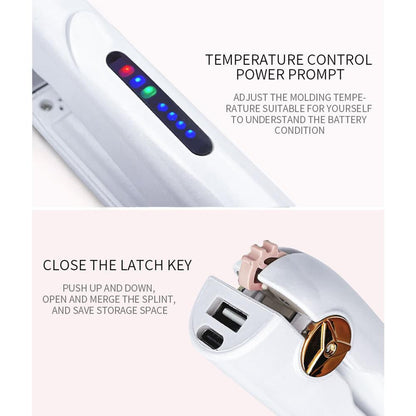 Cordless Rechargeable Hair Styler – Straightener & Curler in One