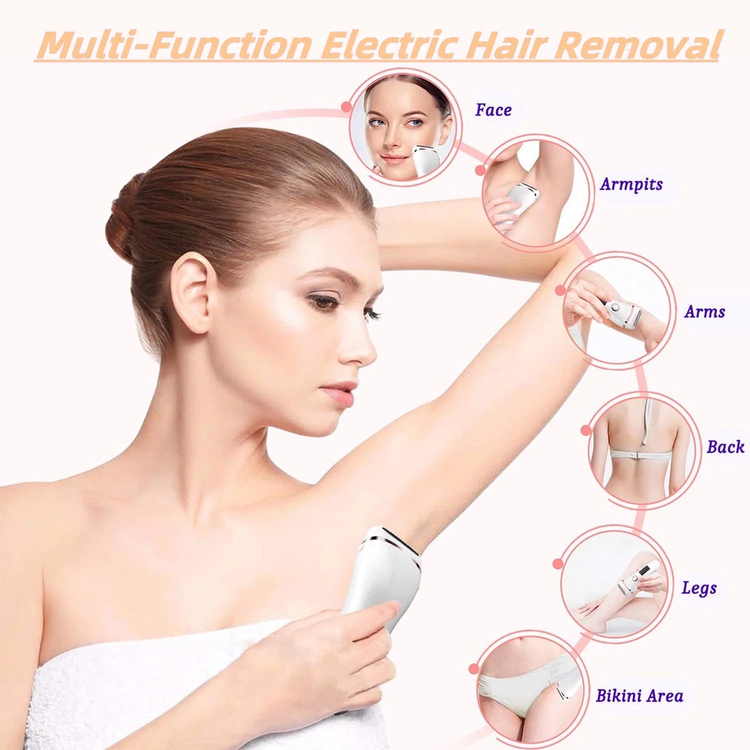  Painless Womens Electric Razors 3 in 1 Cordless Lady Shaver